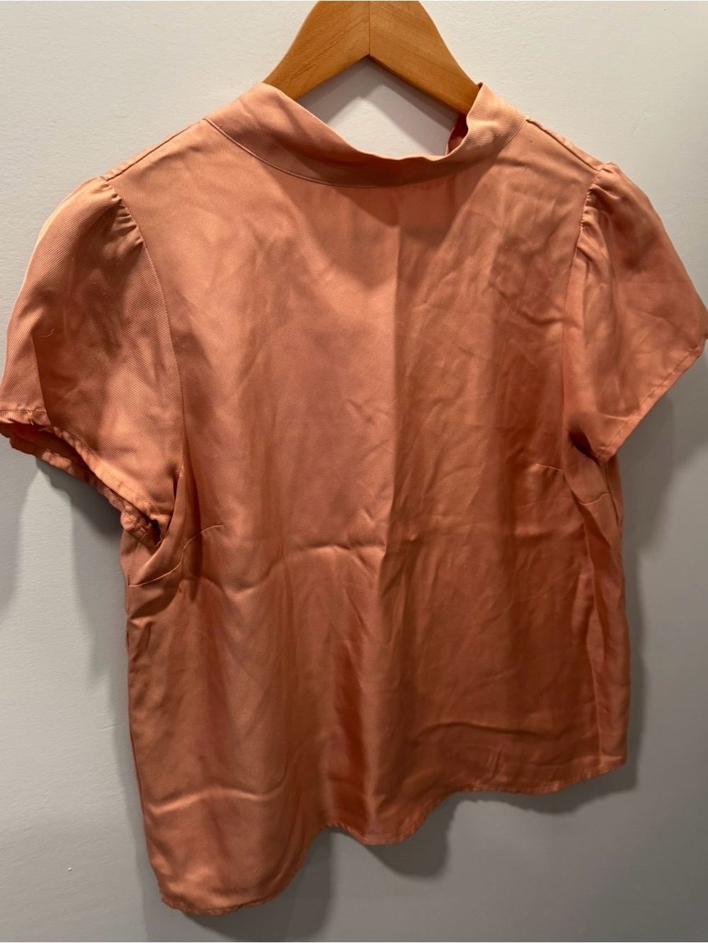 jcrew collection tie neck blouse silk